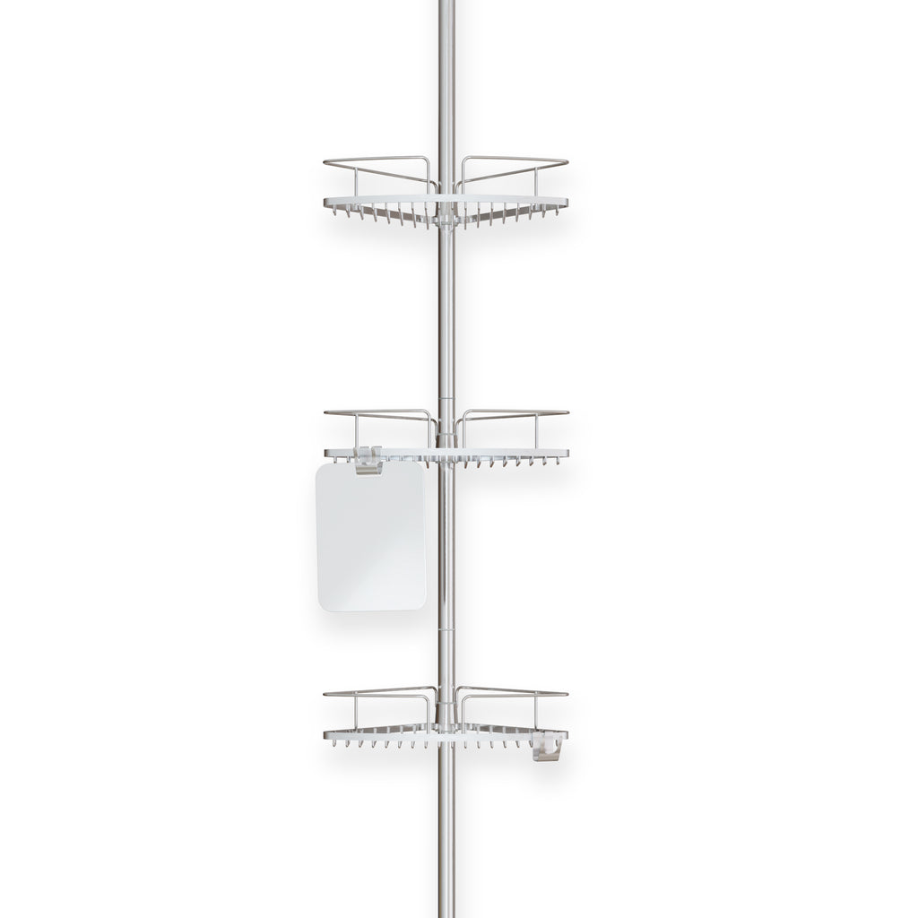 FINELINE 3 Tier Shower Caddy with Mirror