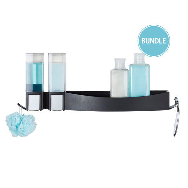 Bundle: CLEVER Double Shower Dispenser + Shower Shelf - Better Living Products USA