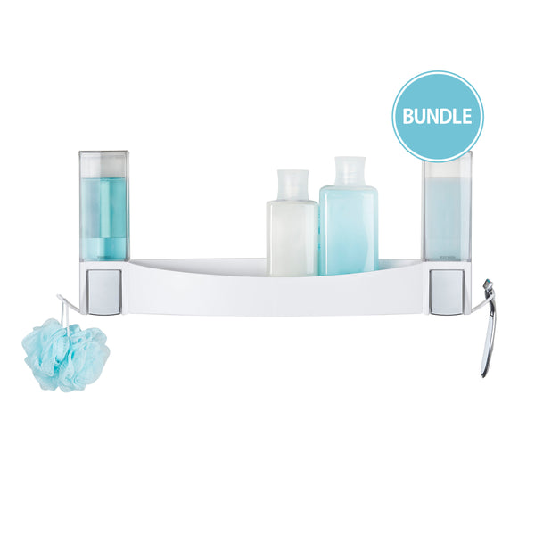 Bundle: CLEVER 2 X Soap Dispensers + Shower Shelf - Better Living Products USA
