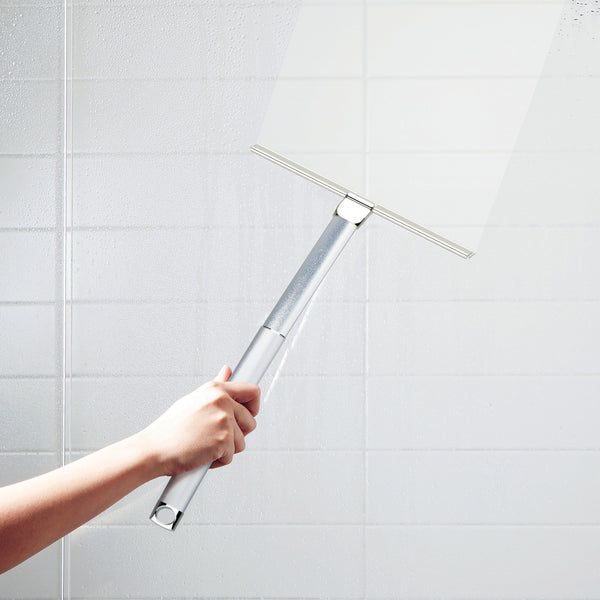 Stainless Steel Shower Squeegee with Telescoping Handle Extends to 23 -  Grand Fusion Housewares, LLC