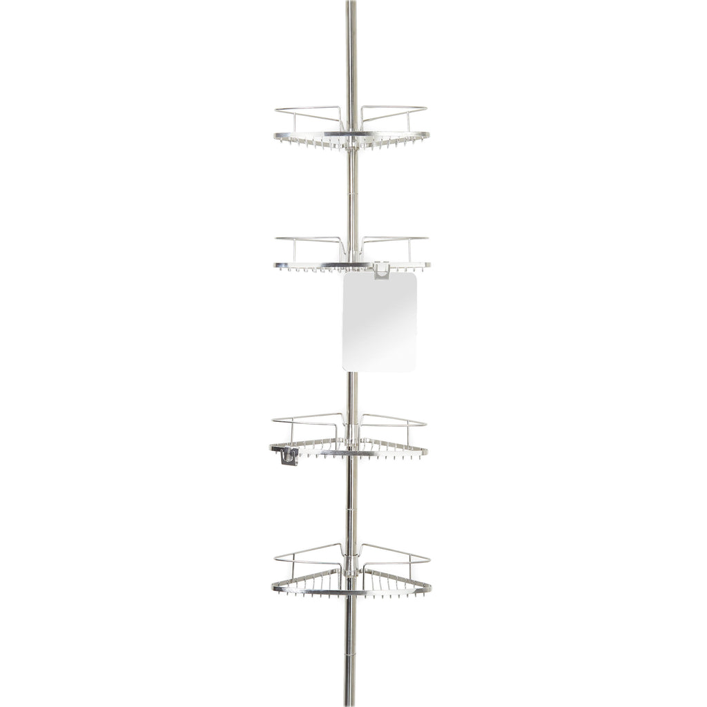 FINELINE 4 Tier Shower Caddy w/ Mirror