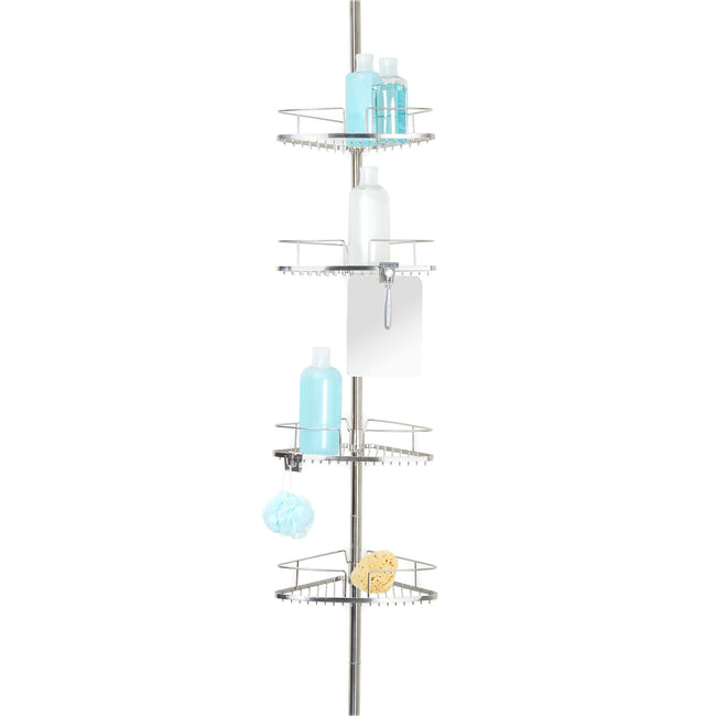FINELINE 4 Tier Shower Caddy w/ Mirror - Better Living Products USA