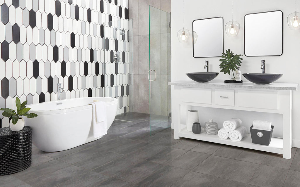 Mixing and Matching Tiles and Paint in Your Bathroom