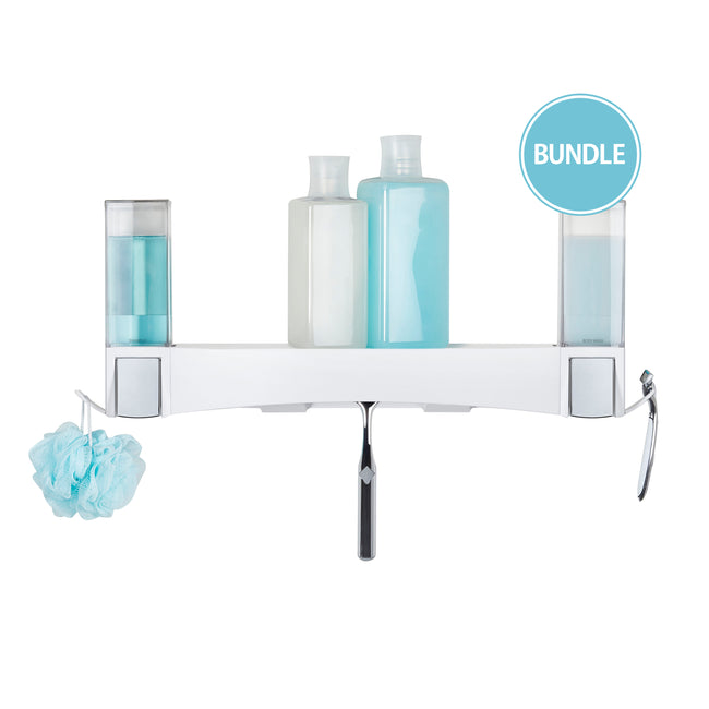 Bundle: CLEVER 2 X Soap Dispensers + Shower Shelf - Better Living Products USA