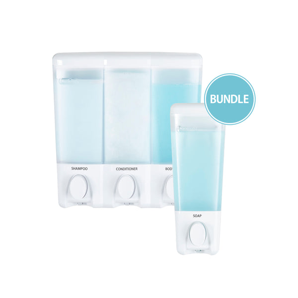 Bundle: CLEAR CHOICE Single Dispenser & Triple Dispenser White - Better Living Products USA