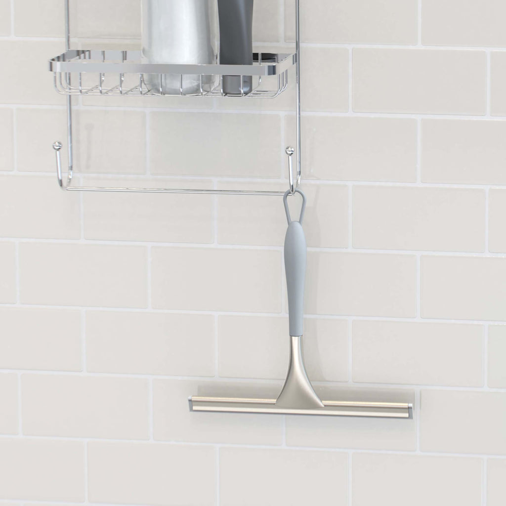 SOFT GRIP SHOWER Squeegee Grey/Nickel Shower Squeegee Bath and