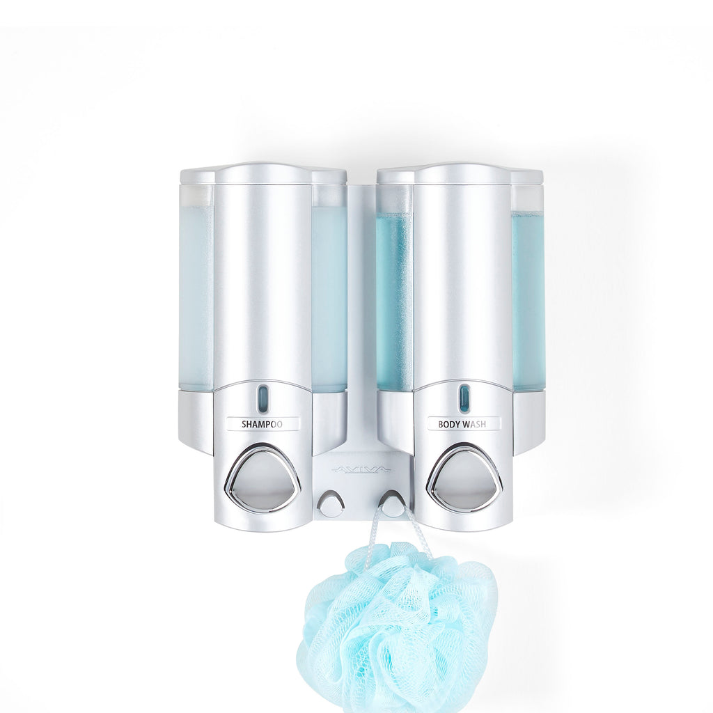 AVIVA Shower Dispenser 2 Chamber Liquid Soap Dispenser Wall Mounted