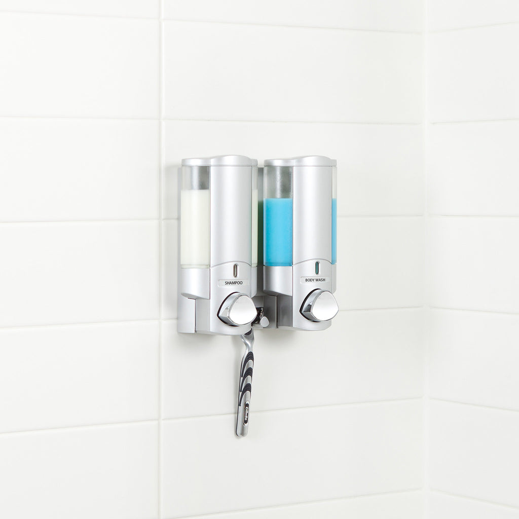 AVIVA Shower Dispenser 2 Chamber Liquid Soap Dispenser Wall Mounted