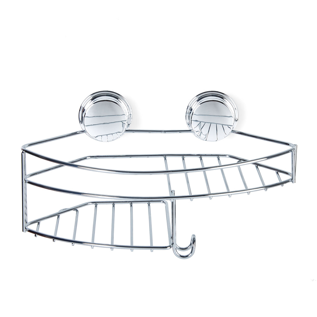 Croydex Stick 'n' Lock Two Tier Cosmetic Basket 20.6 x 10.2 x 6.4 Inches